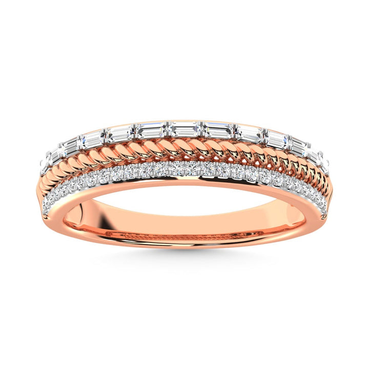 14K Rose Gold Diamond  1/4 Ct.Tw. Fashion Band