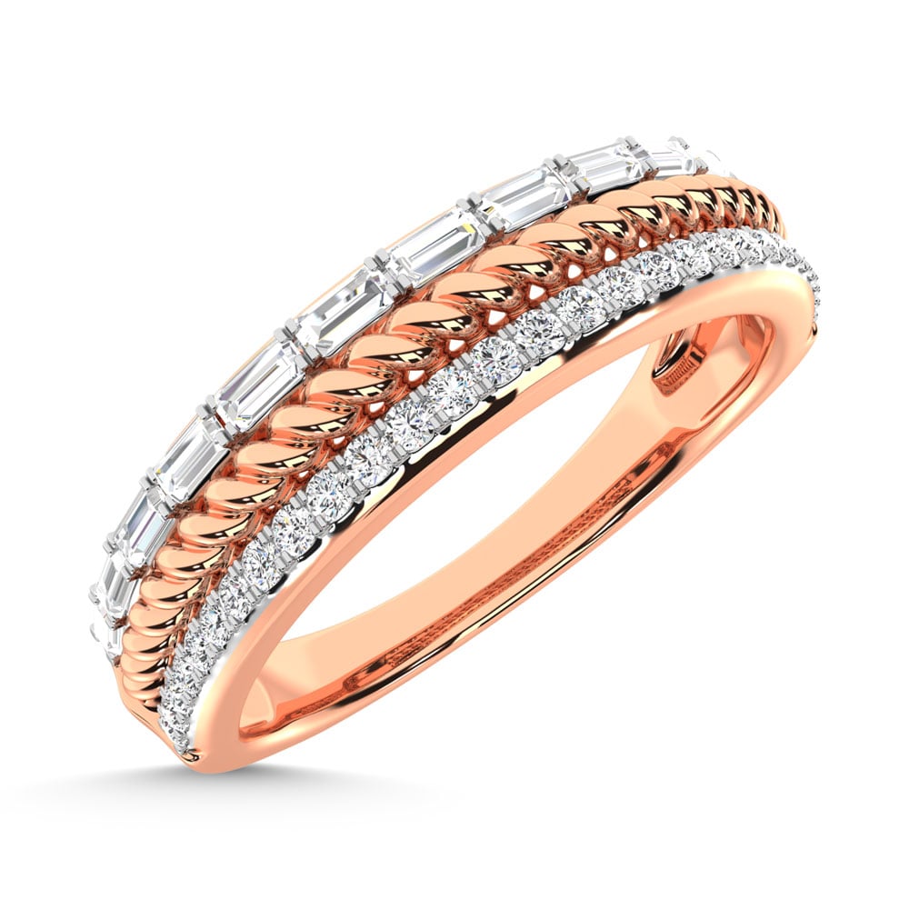 14K Rose Gold Diamond  1/4 Ct.Tw. Fashion Band