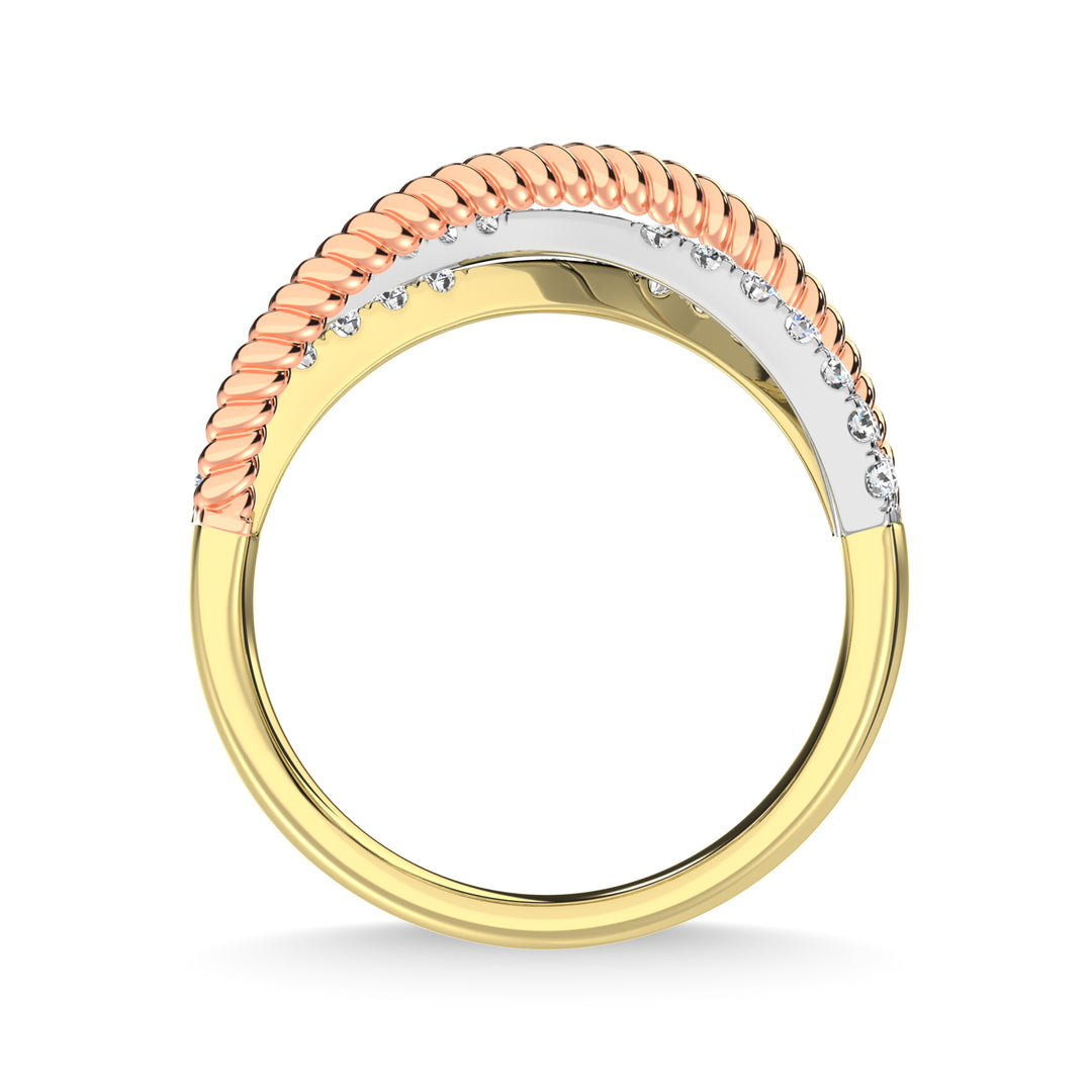 Diamond 1 Ct.Tw. Fashion Ring in 14K Gold (White,Yellow and Pink)