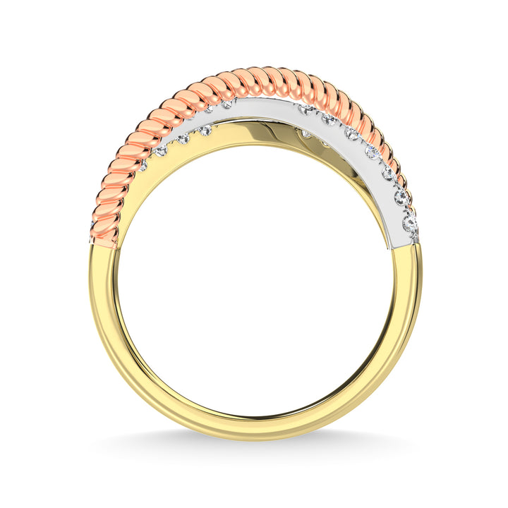 Diamond 1 Ct.Tw. Fashion Ring in 14K Gold (White,Yellow and Pink)