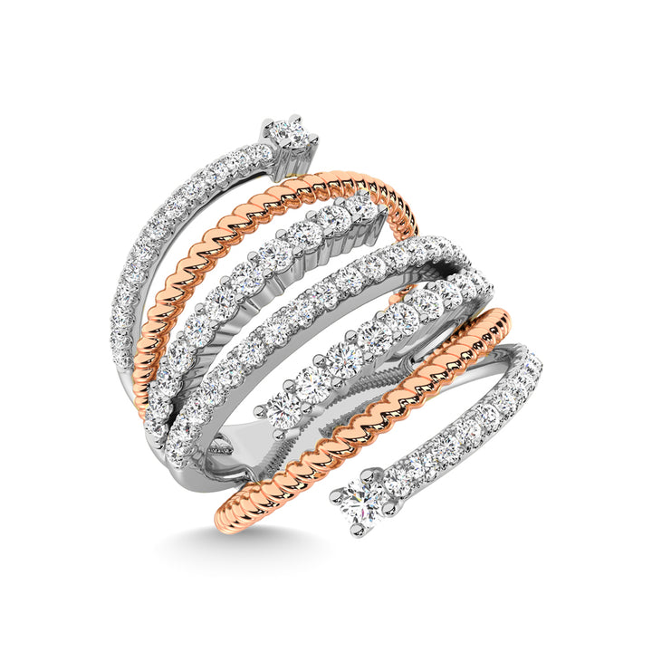 14K Two Tone Diamond 1 Ct.Tw. Fashion Ring