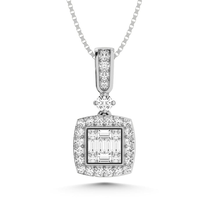 14K White Gold Diamond  1/3 Ct.Tw. Fashion Pendant