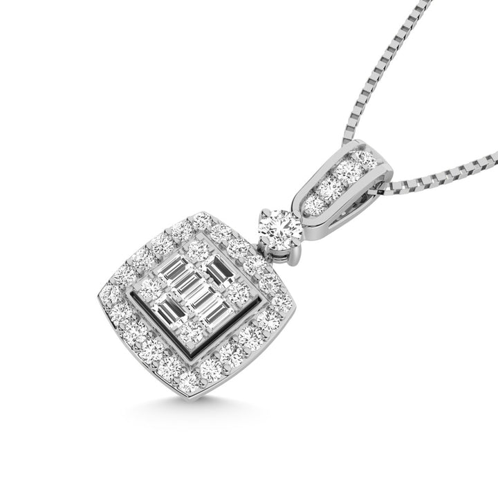14K White Gold Diamond  1/3 Ct.Tw. Fashion Pendant