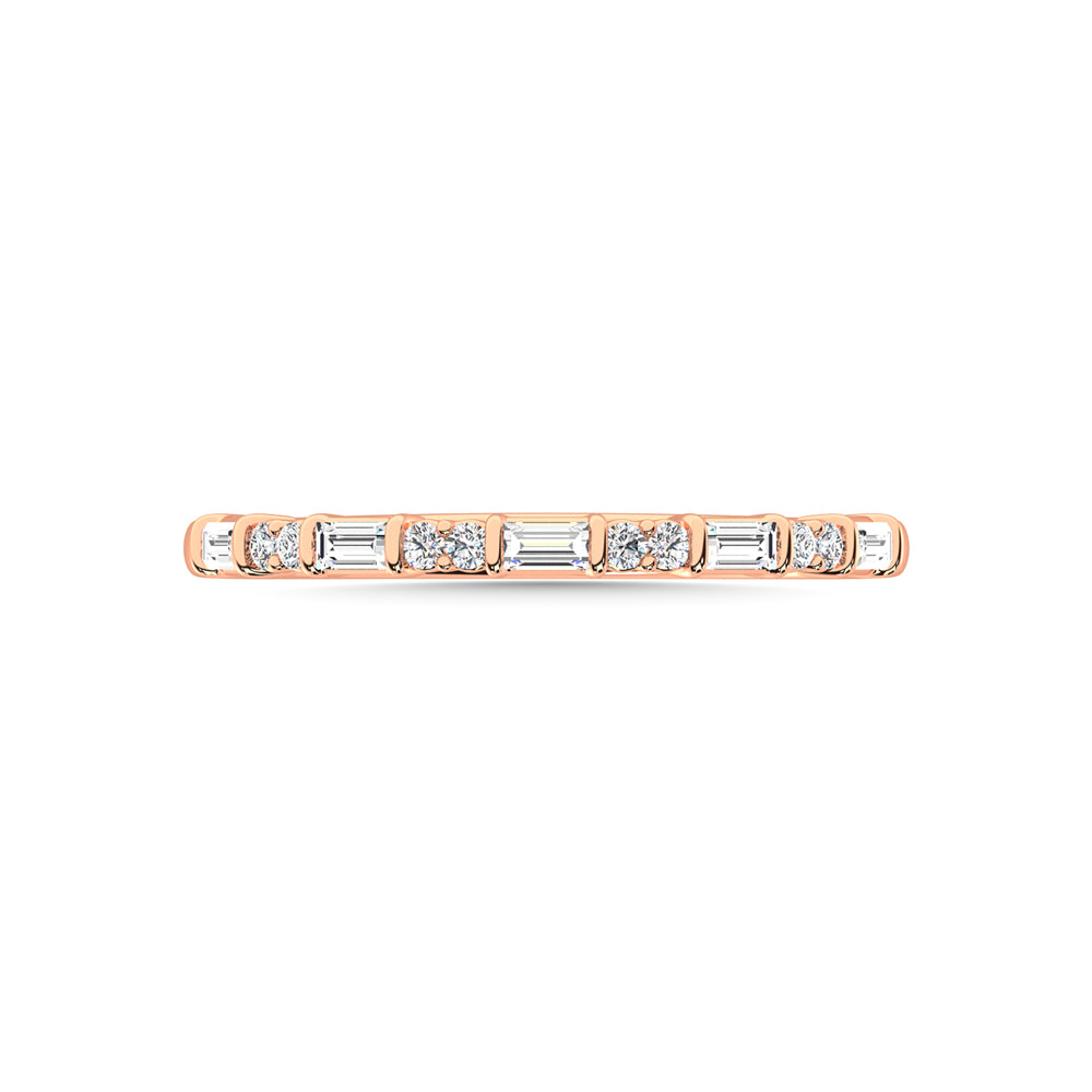 14K Rose Gold Diamond 1/5 Ct.Tw. Stackable Band