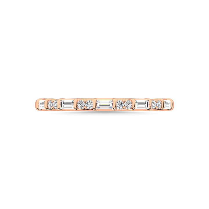 14K Rose Gold Diamond 1/5 Ct.Tw. Stackable Band