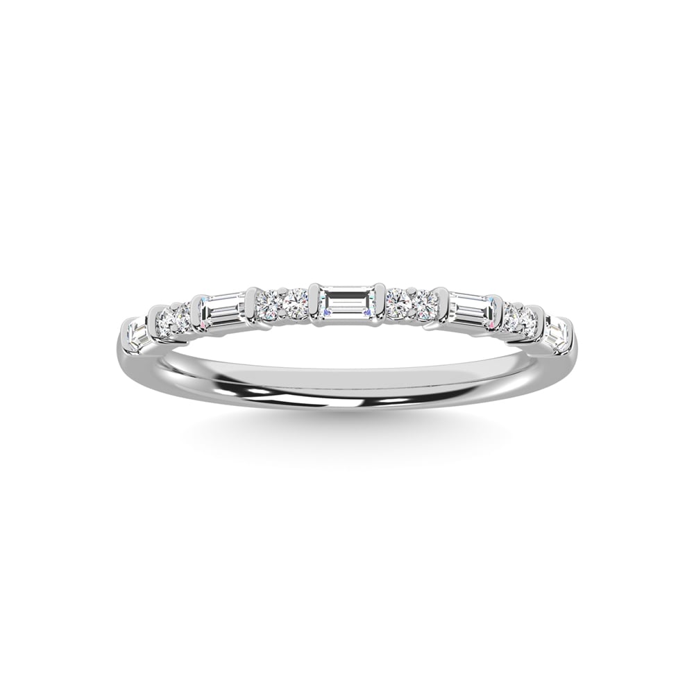 14K White Gold Diamond 1/5 Ct.Tw. Stackable Band