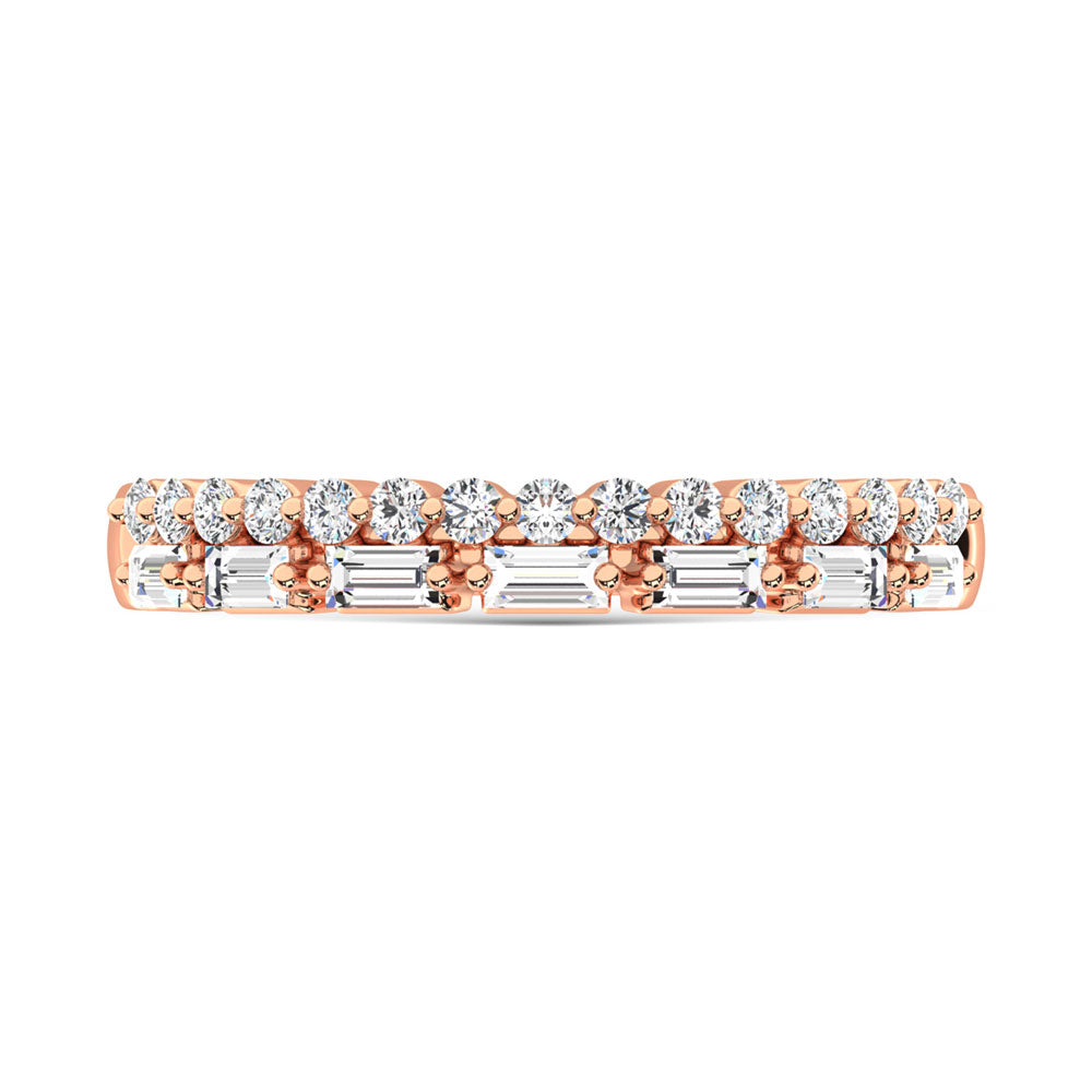 14K Rose Gold Diamond  1/3 Ct.Tw. Stack Band