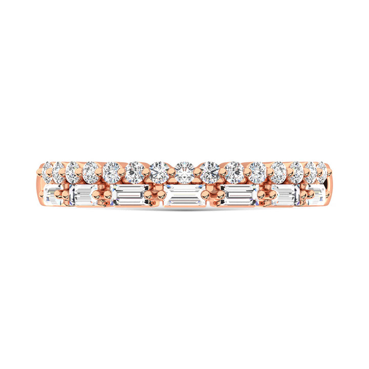 14K Rose Gold Diamond  1/3 Ct.Tw. Stack Band