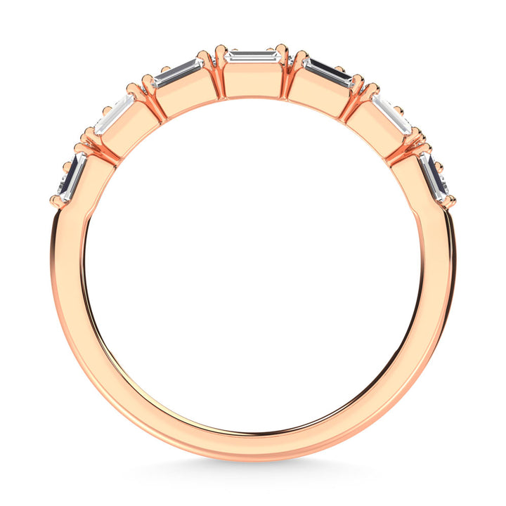 14K Rose Gold Diamond  1/3 Ct.Tw. Stack Band