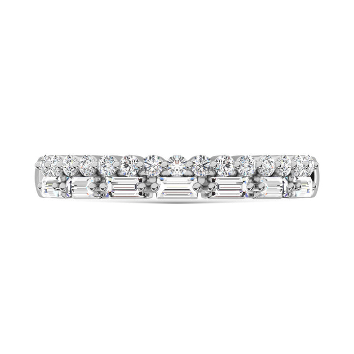 14K White Gold Diamond  1/3 Ct.Tw. Stack Band