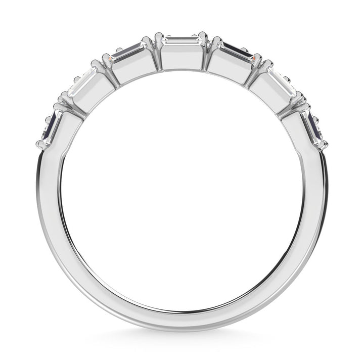 14K White Gold Diamond  1/3 Ct.Tw. Stack Band