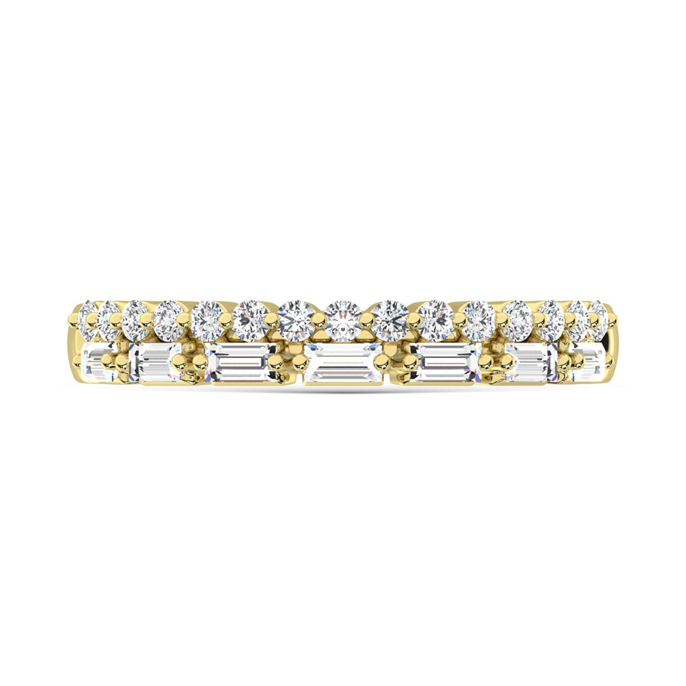 14K Yellow Gold Diamond  1/3 Ct.Tw. Stack Band