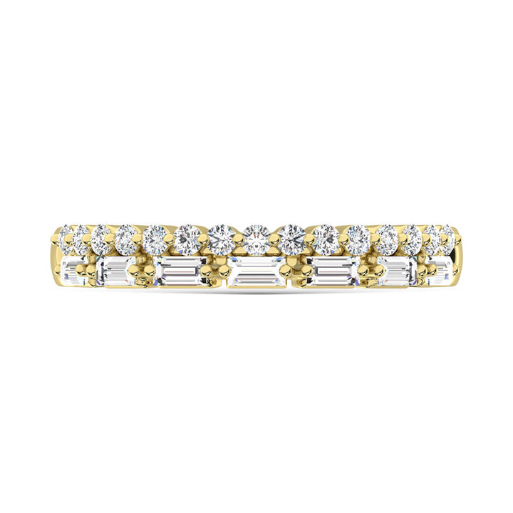 14K Yellow Gold Diamond  1/3 Ct.Tw. Stack Band