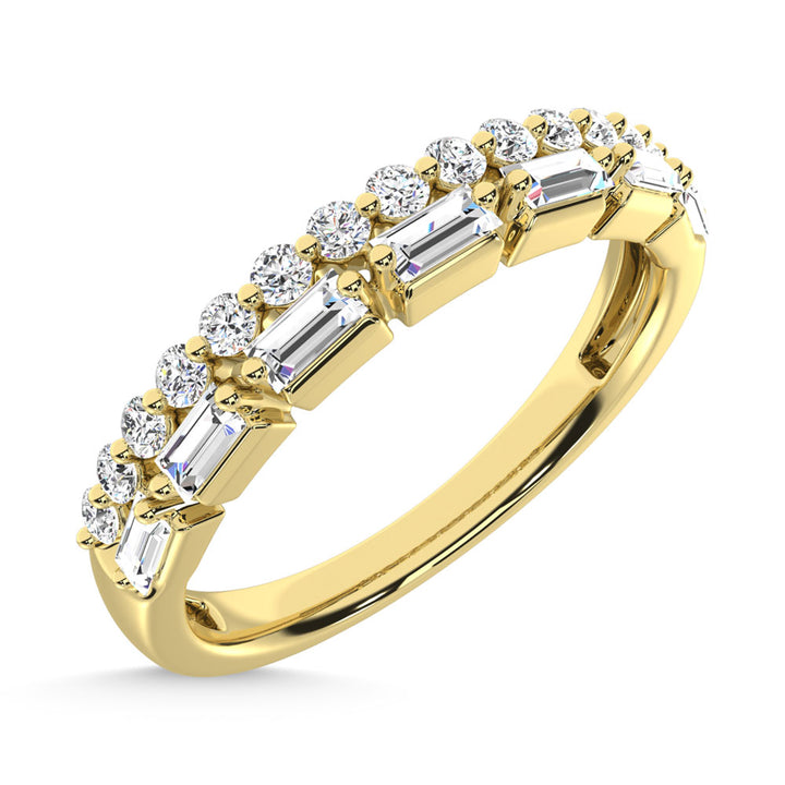 14K Yellow Gold Diamond  1/3 Ct.Tw. Stack Band