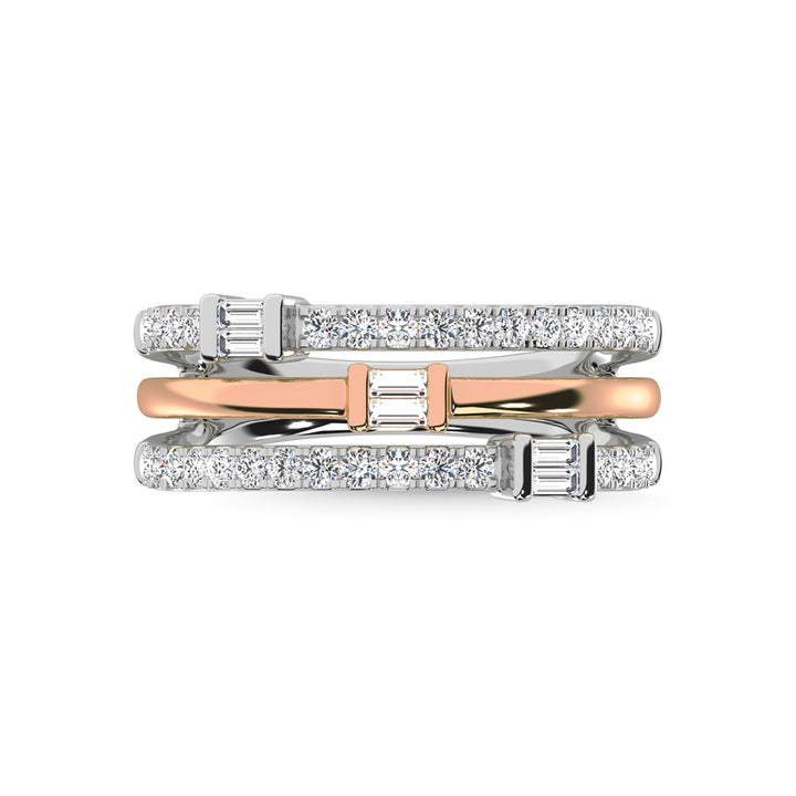 14K Two Tone Diamond 1/2 Ct.Tw. Fashion Ring