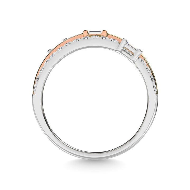 14K Two Tone Diamond 1/2 Ct.Tw. Fashion Ring