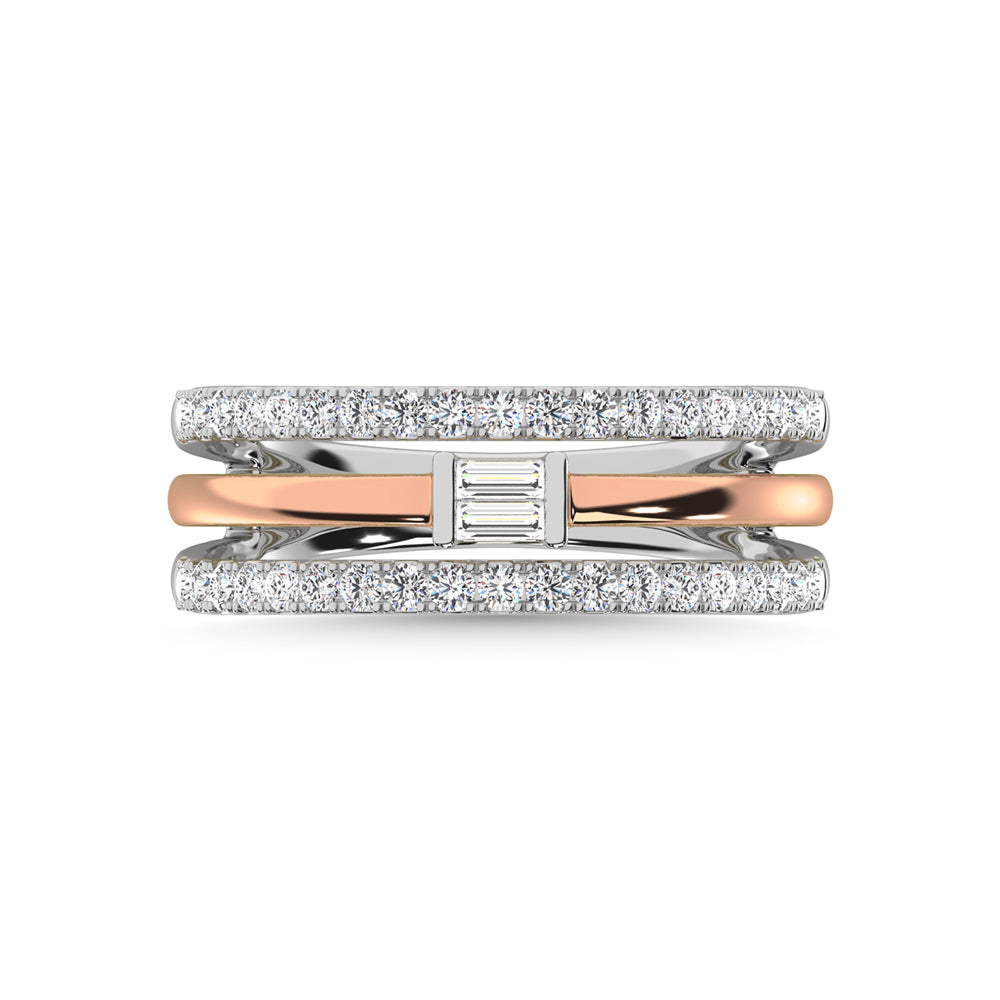 14K White Gold Diamond 1/2 Ct.Tw. Fashion Ring
