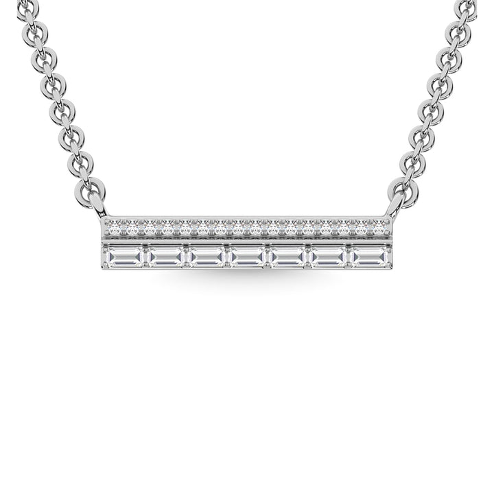 14K White Gold Diamond 1/5 Ct.Tw. Fashion Necklace