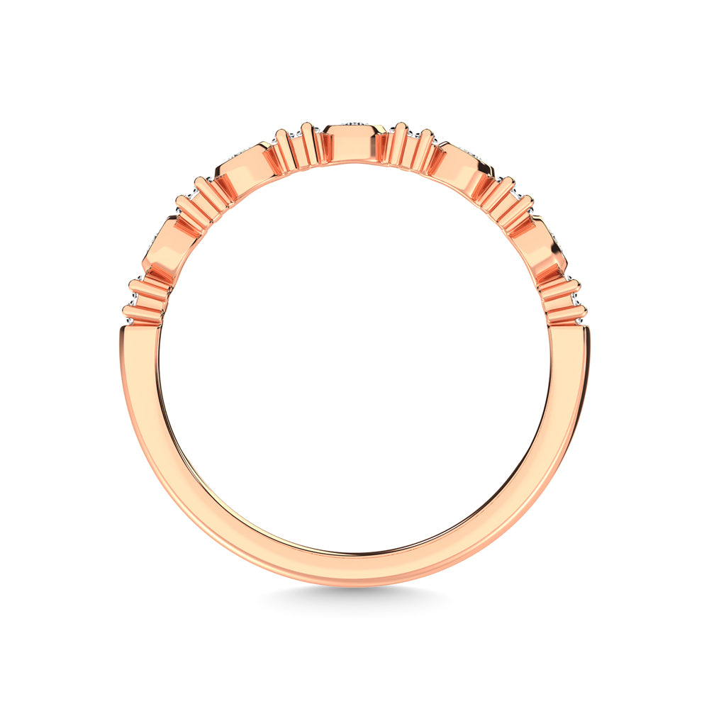 14K Rose Gold Diamond 1/4 Ct.Tw. Stackable Band