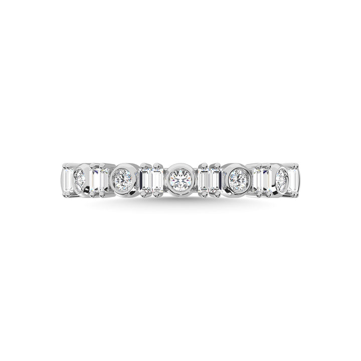 14K White Gold Diamond 1/4 Ct.Tw. Stackable Band