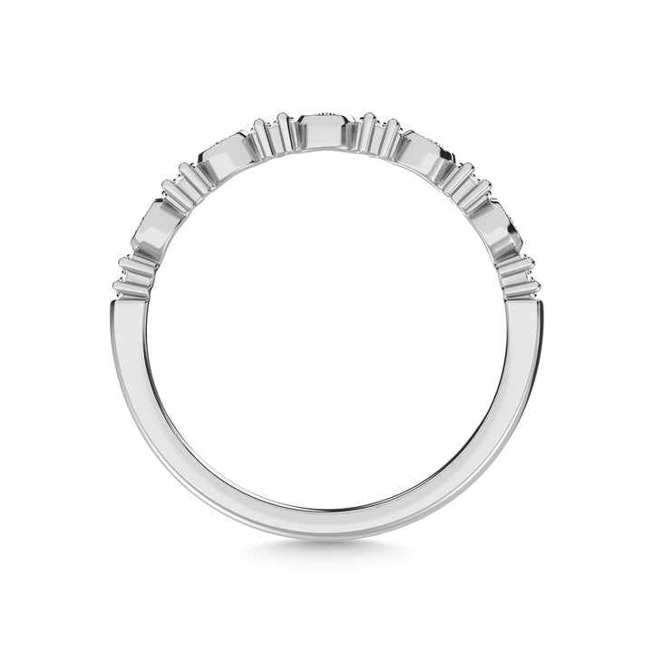 14K White Gold Diamond 1/4 Ct.Tw. Stackable Band