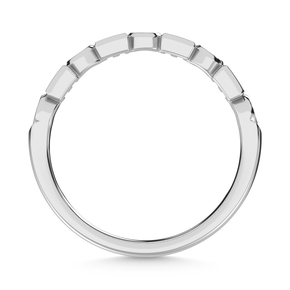 14K White Gold Diamond  1/4 Ct.Tw. Stack Band