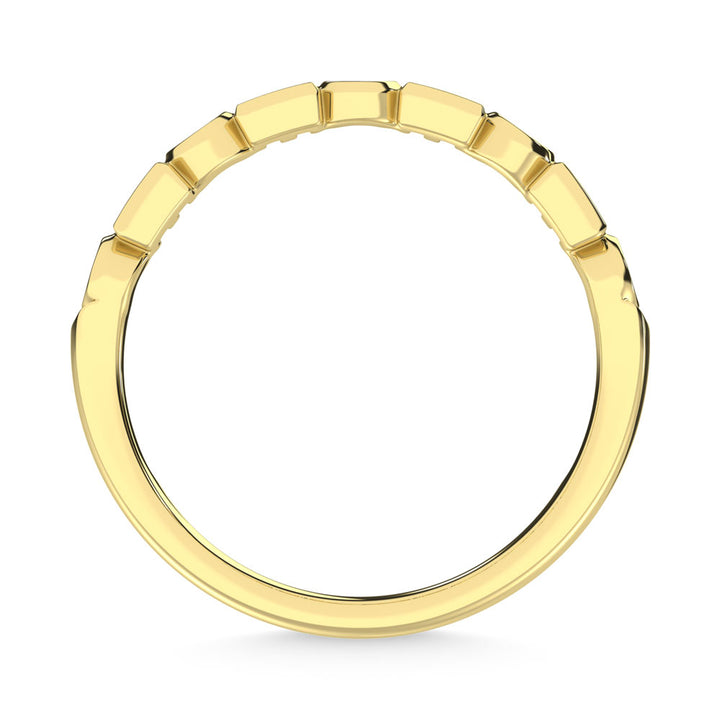 14K Yellow Gold Diamond  1/4 Ct.Tw. Stack Band