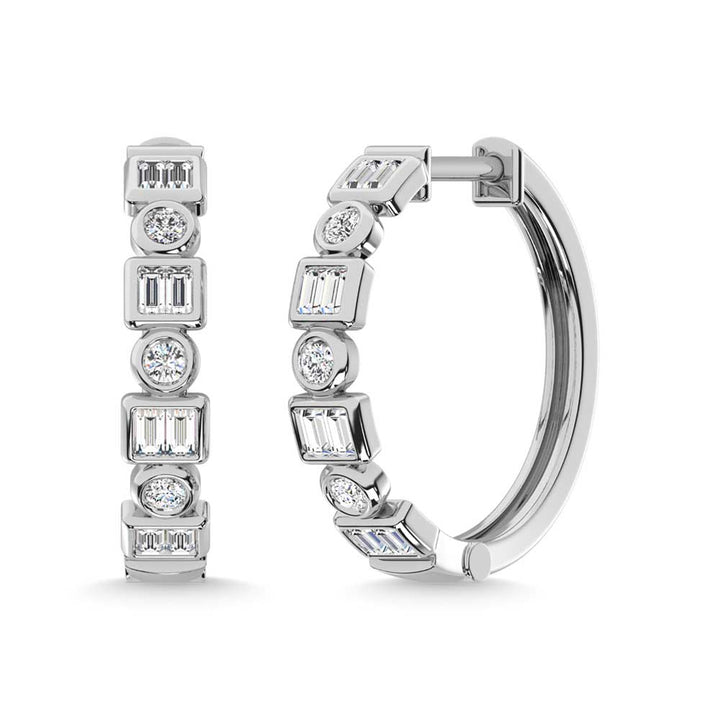 14K White Gold Diamond 1/3 Ct.Tw. Fashion Earrings