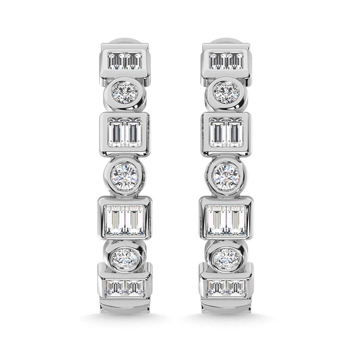 14K White Gold Diamond 1/3 Ct.Tw. Fashion Earrings