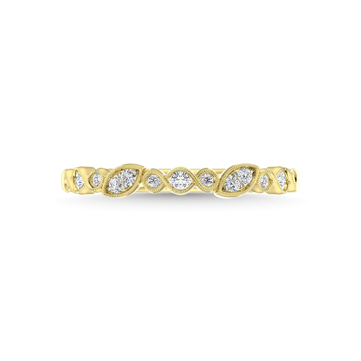 Diamond 1/6 Ct.Tw. Stackable Band in 10K Yellow Gold