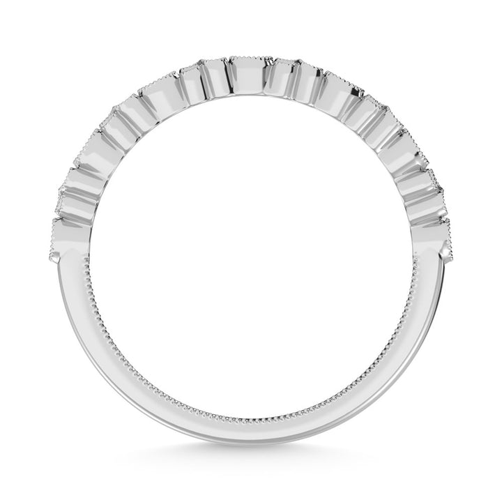 14K White Gold Diamond  1/6 Ct.Tw. Stack Band