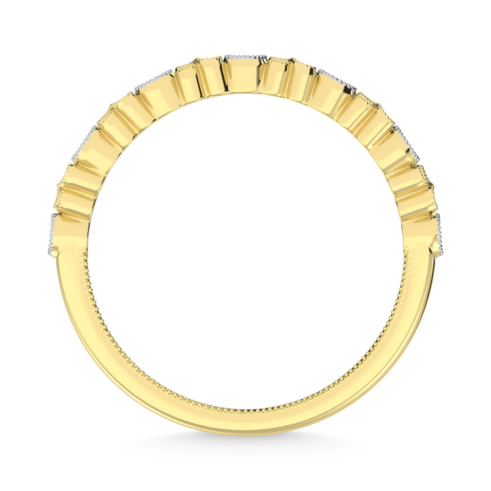 14K Yellow Gold Diamond  1/6 Ct.Tw. Stack Band