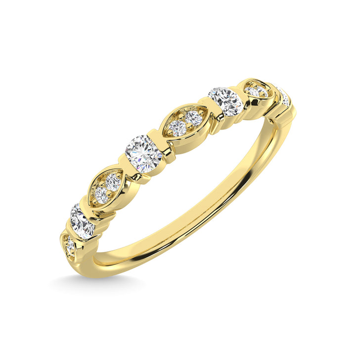 10K Yellow Gold Diamond 1/5 Ct.Tw. Stackable Ring