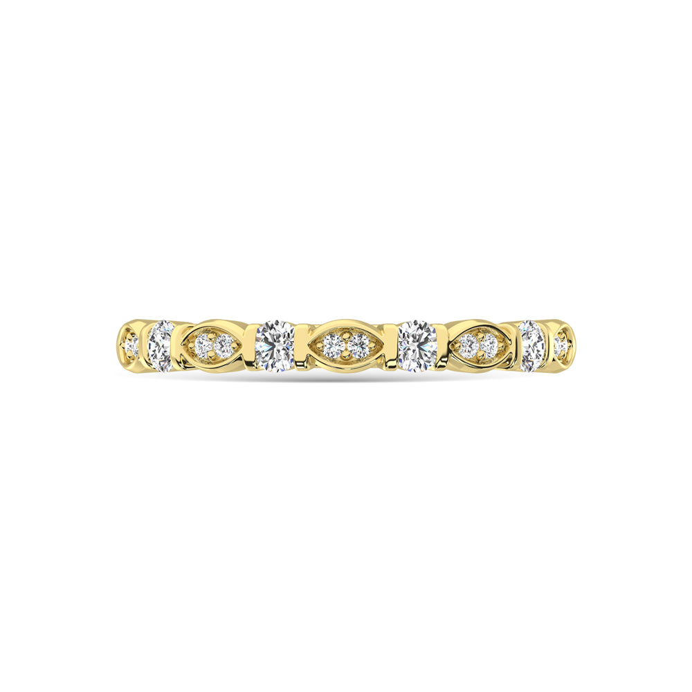 10K Yellow Gold Diamond 1/5 Ct.Tw. Stackable Ring