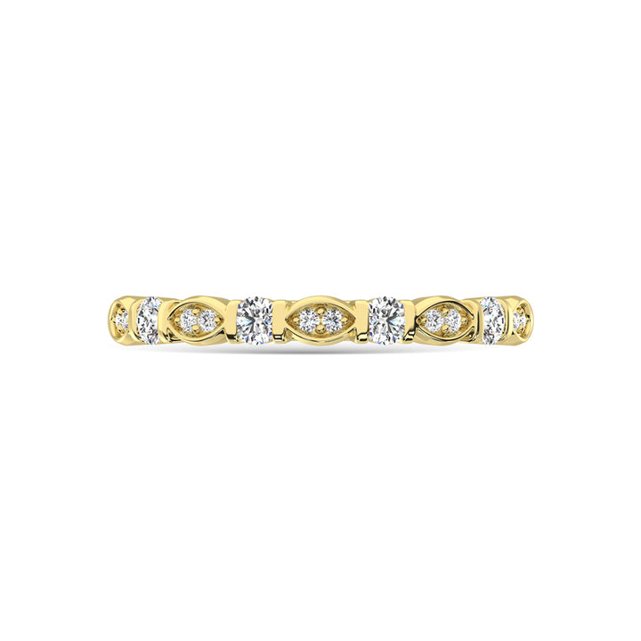 10K Yellow Gold Diamond 1/5 Ct.Tw. Stackable Ring