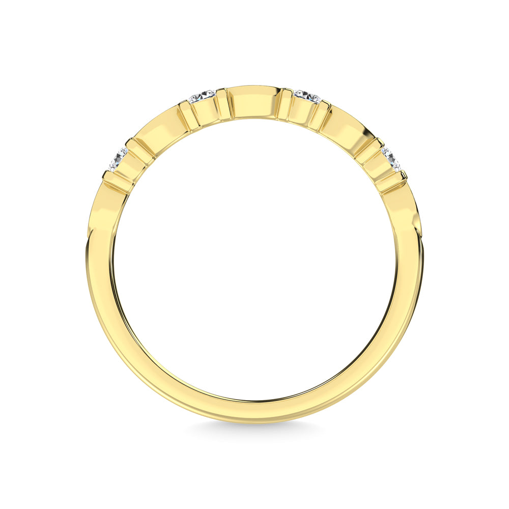 10K Yellow Gold Diamond 1/5 Ct.Tw. Stackable Ring
