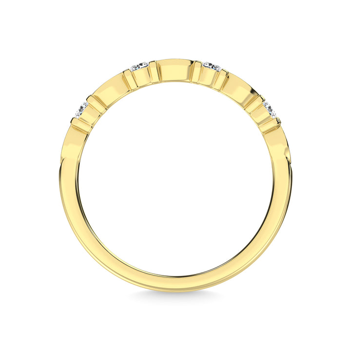 10K Yellow Gold Diamond 1/5 Ct.Tw. Stackable Ring