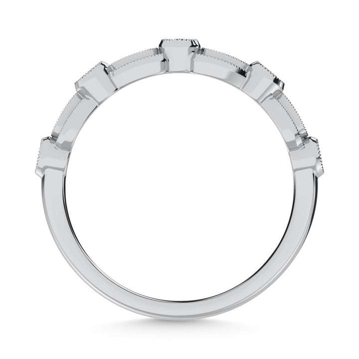 14K White Gold Diamond  1/4 Ct.Tw. Stack Band