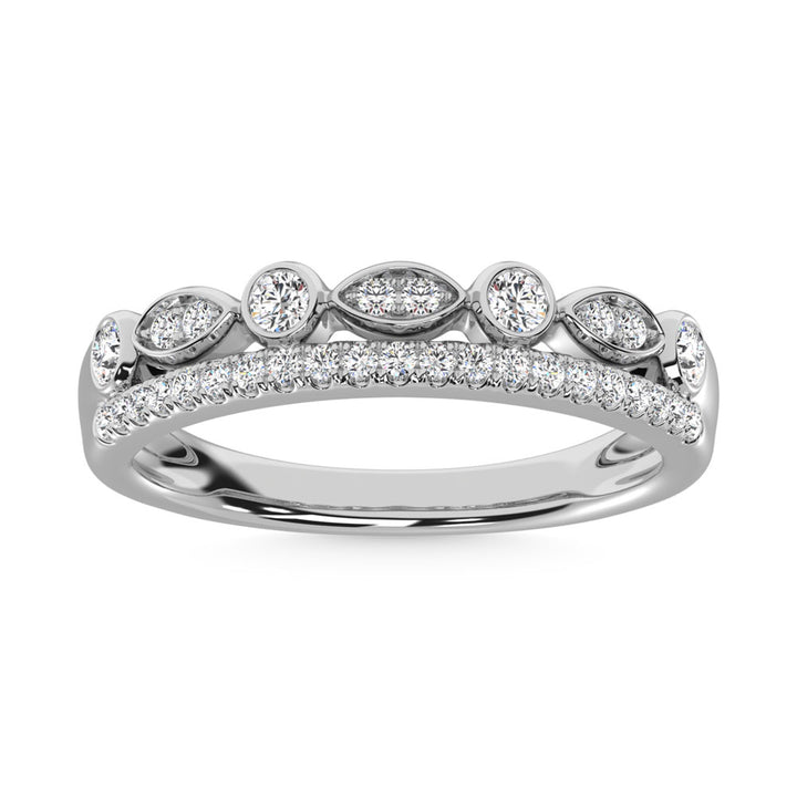 14K White Gold Diamond 1/3 Ct.Tw. Stackable Ring