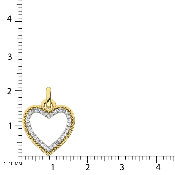 10K White Gold Diamond 1/5 Ct.Tw. Fashion Pendant