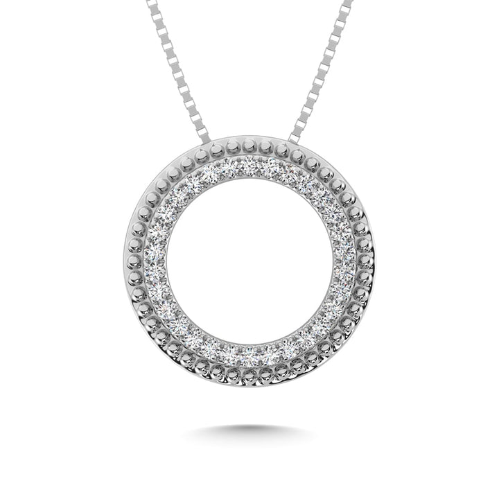 10K White Gold Diamond 1/5 Ct.Tw. Fashion Pendant