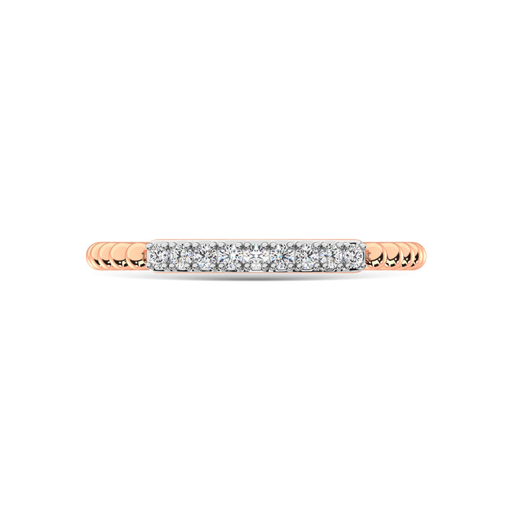 14K Rose Gold Diamond 1/10 Ct.Tw. Stackable Band