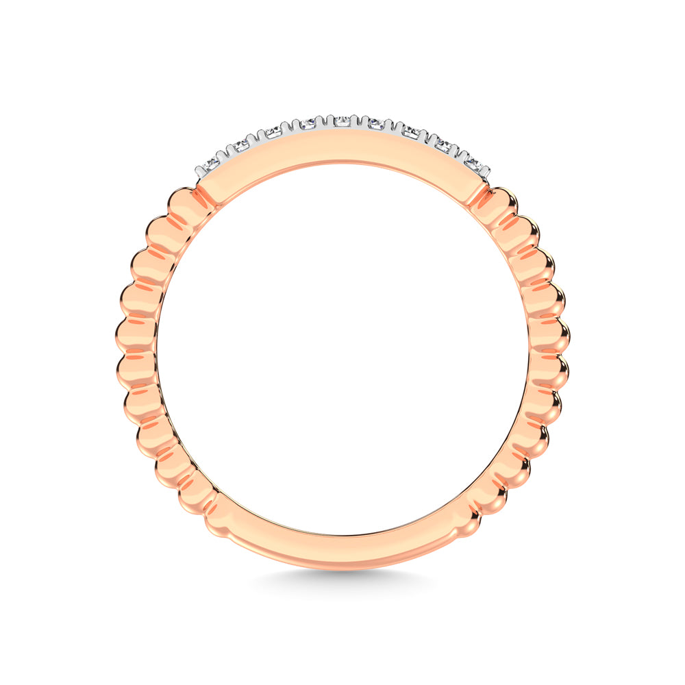 14K Rose Gold Diamond 1/10 Ct.Tw. Stackable Band