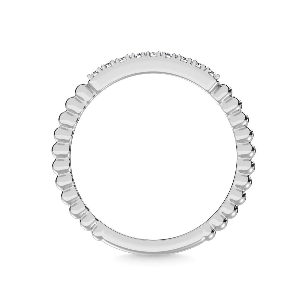 14K White Gold Diamond 1/10 Ct.Tw. Stackable Band