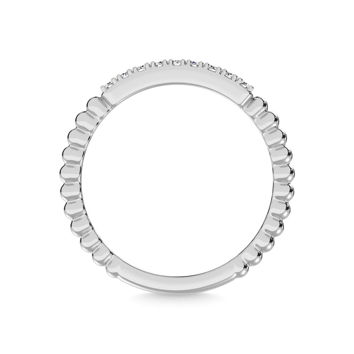 14K White Gold Diamond 1/10 Ct.Tw. Stackable Band