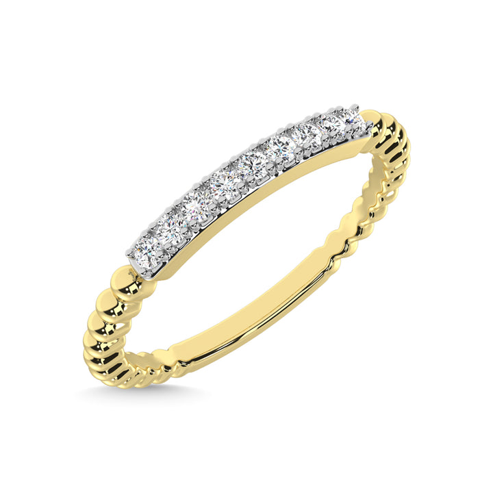 14K Yellow Gold Diamond 1/10 Ct.Tw. Stackable Band