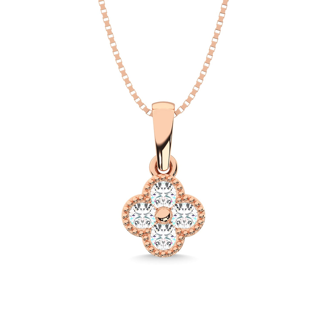 10K Rose Gold Diamond 1/5 Ct.Tw. Fashion Pendant