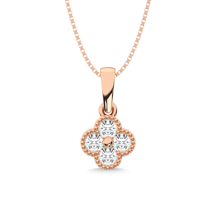 10K Rose Gold Diamond 1/5 Ct.Tw. Fashion Pendant