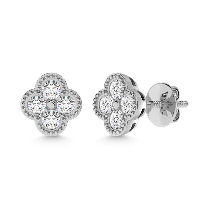 10K White Gold Diamond 1/3 Ct.Tw. Fashion Earrings
