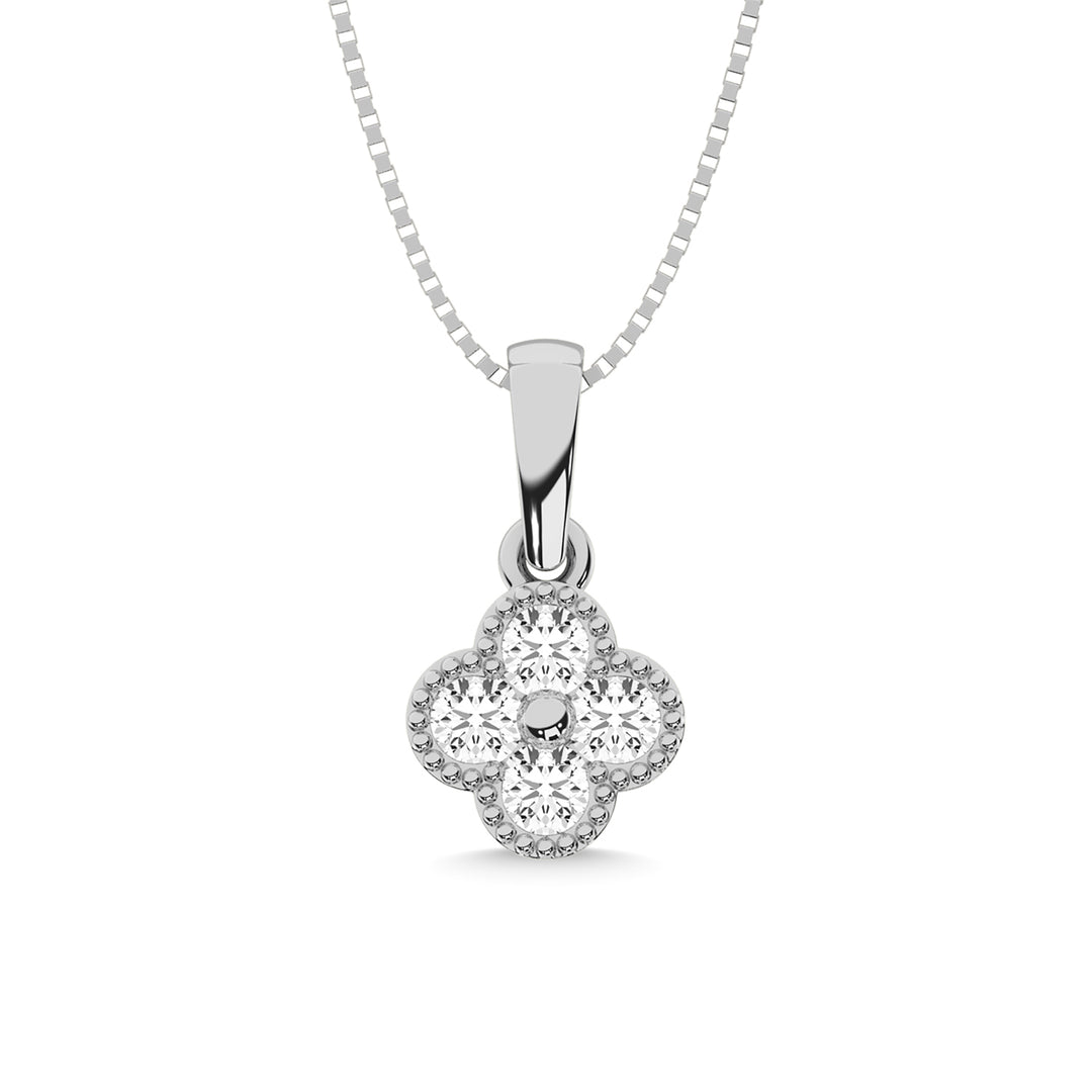 10K White Gold Diamond 1/5 Ct.Tw. Fashion Pendant